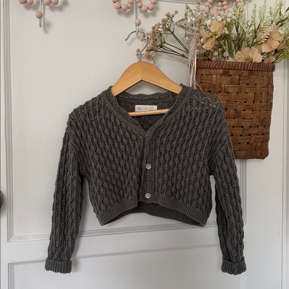 2-3Y Rylee and Cru Toddler Ella Cardigan in forest - Picture 5 of 10
